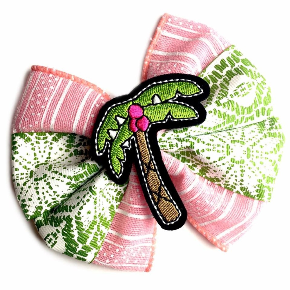 Tropical Palm Hair Bow